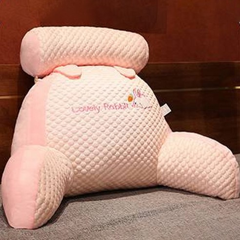 케이앤에스비즈 쿨원단 허리 경추 등받이 쿠션, 핑크