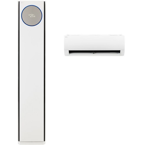 LG전자 81.8㎡(24.8평) + 18.7㎡(5.7평) 휘센 오브제컬렉션 2 in 1 타워에어컨 디럭스 매립배관형 FQ25DDNHE2M 방문설치