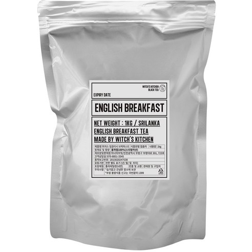 마녀의부엌 잉글리시 브렉퍼스트 밀크티 홍차 벌크 대용량, 1kg, 1개