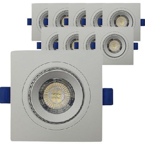 시그마LED LED SMT 삼성칩 각도조절 다운라이트 사각 1구 5W 10p, 주광색, 10개