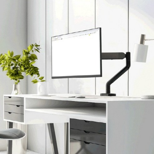 카멜 CA3 패브릭 디자인 싱글 모니터 거치대: 책상 공간 최적화 및 인체공학적 편안함 향상