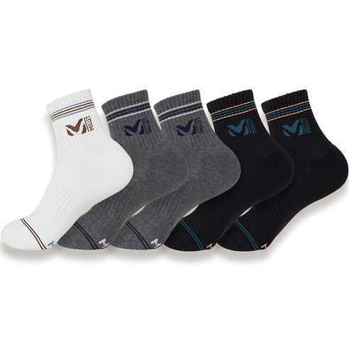   Mile Men's File Cushion Climbing Socks Set of 5 Pieces, C