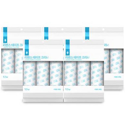 자우버탁 사선컷팅 돌돌이 테이프클리너 리필 3p, 5개