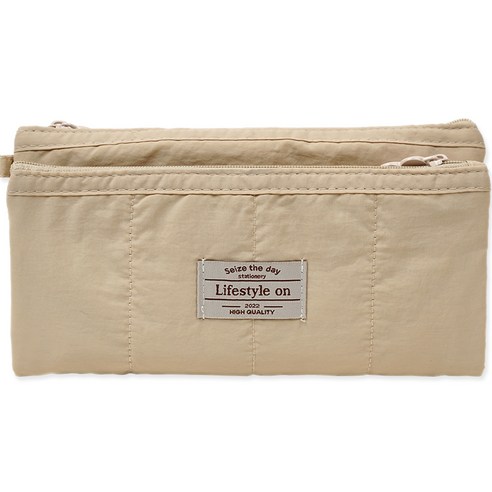 뭉구 10000 코튼 펜 파우치, 베이지, 1개