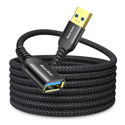   베이직기어 USB 3.0 연장 케이블, 1개, 5m