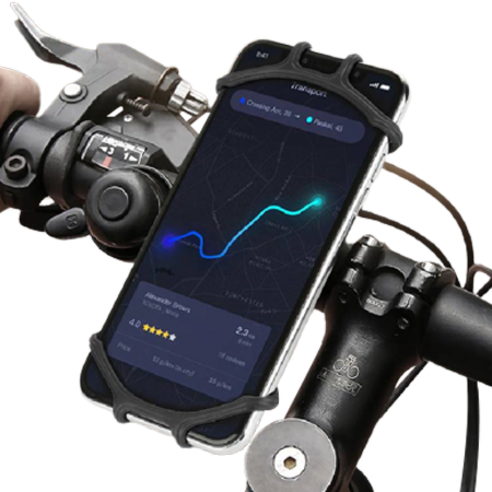 슈타커 360도 회전 쫙잡이 오토바이 및 자전거 핸드폰 거치대, 블랙, 1개