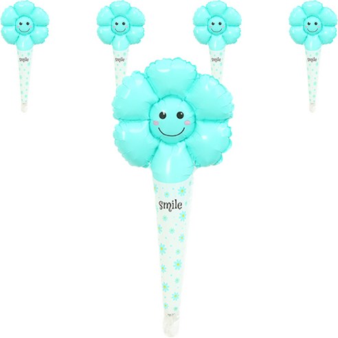 피앤비유니티 스마일소국화 손풍선 대, 블루, 5개