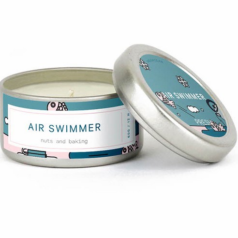 프레쉬 소이 캔들 향초 스몰 60g, AIR SWIMME 브레드, 1개