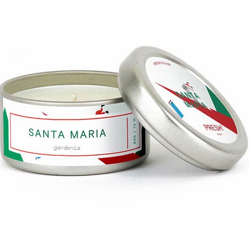 프레쉬 소이 캔들 향초 스몰 60g, SANTAMARIA 산타마리아 가드니아, 1개