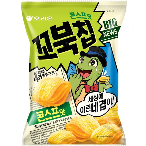 오리온 꼬북칩 콘스프맛, 65g, 1개