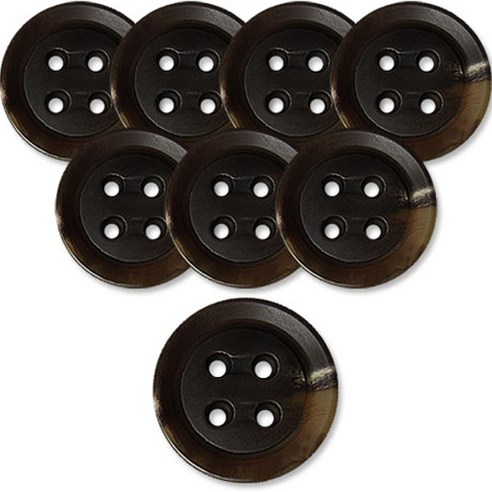 동대문단추왕 고급 무광 코트 가디건 단추 르노 18mm, 8개, 브라운