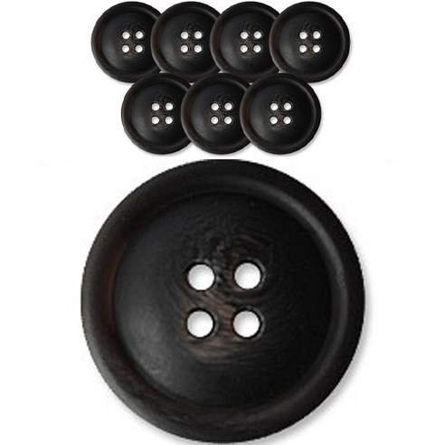동대문단추왕 무광 단추 21mm, 블랙호동, 8개