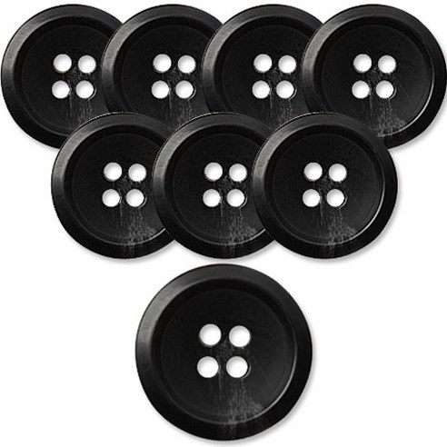 동대문단추왕 고급 무광 코트 가디건 단추 25mm, BK(각시봉), 8개