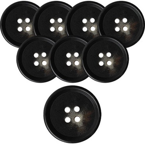 동대문단추왕 고급 무광 코트 가디건 단추 25mm, 보컬, 8개, BK(보컬)