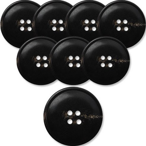 동대문단추왕 고급 무광 코트 가디건 단추 25mm, BK(티볼리), 8개
