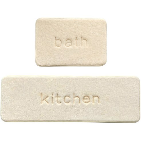 마더스홈 메모리폼 발매트 욕실 + 주방 세트, 그레이