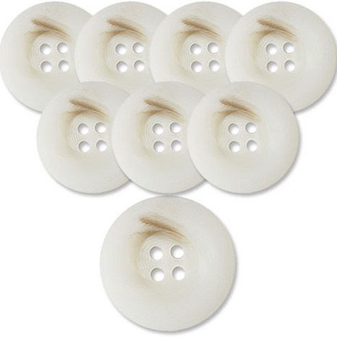 동대문단추왕 고급 무광 코트 가디건 단추 25mm, 브레인, 8개, 화이트 WT 브레인