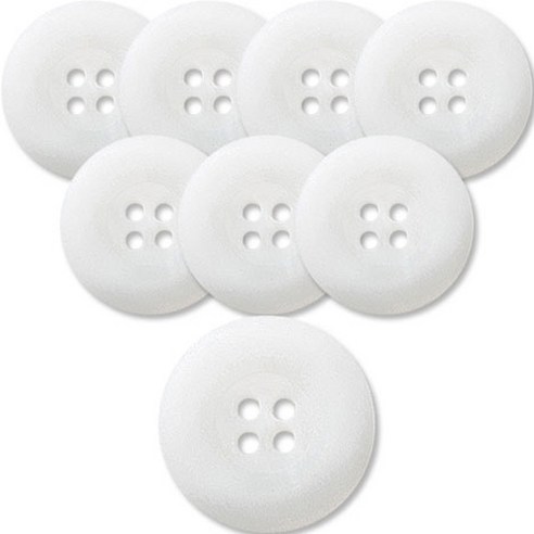 동대문단추왕 고급 무광 코트 가디건 단추 25mm, 어게인, 8개, 화이트 WT 어게인