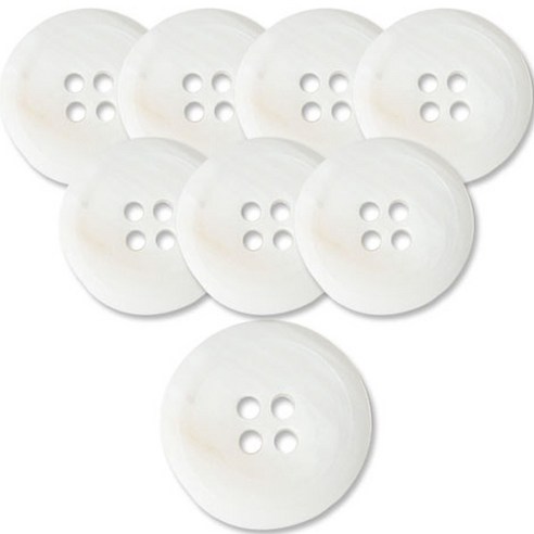 동대문단추왕 고급 무광 코트 가디건 단추 25mm, 각시봉, 8개, 화이트 WT 각시봉