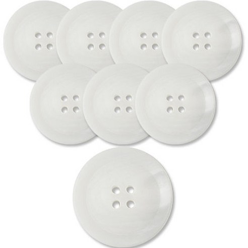 동대문단추왕 고급 무광 코트 가디건 단추 25mm, 호각, 8개, 화이트 WT 호각