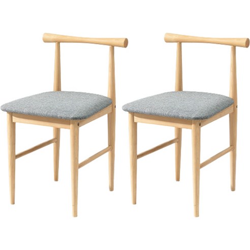 헤즈로 원목 식탁 카페 업소 나무 편한 인테리어 의자 2p, 네츄럴