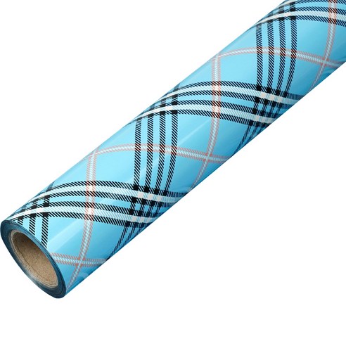 포포팬시 체크패턴 증착 롤 포장지 중, 연베이지, 1개 종이포장지 Best Top5