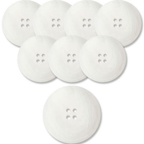 동대문단추왕 고급 무광 코트 가디건 단추 15mm, 화이트티볼리, 8개