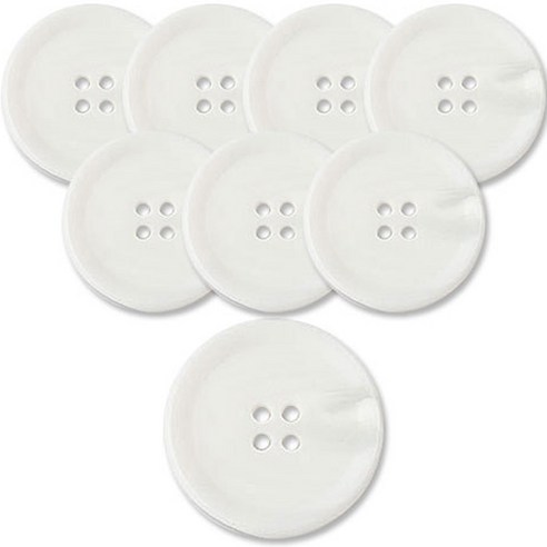 동대문단추왕 고급 무광 코트 가디건 단추 15mm, 화이트덴마크, 8개