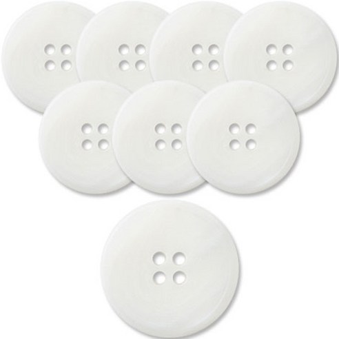동대문단추왕 고급 무광 코트 가디건 단추 15mm, 화이트카페인, 8개