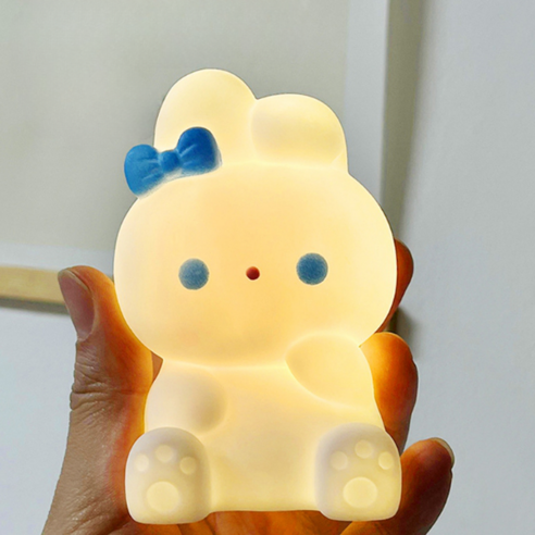 보그라 리본토끼 수면등 무드등 L, 화이트