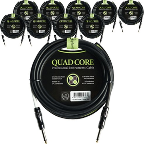 고퍼우드 Quad core cable 어쿠스틱 베이스 기타 전용 케이블, 10개