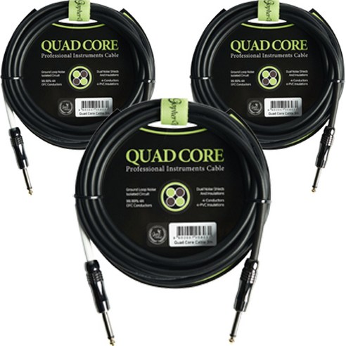 고퍼우드 Quad core cable 어쿠스틱 베이스 기타 전용 케이블, 3개