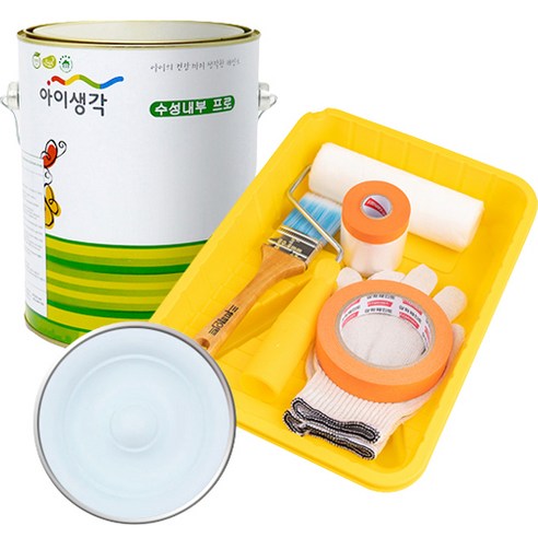 삼화페인트 아이생각 친환경 수성내부 프로 4L 도구세트, 소프트블루, 4000ml, 1개