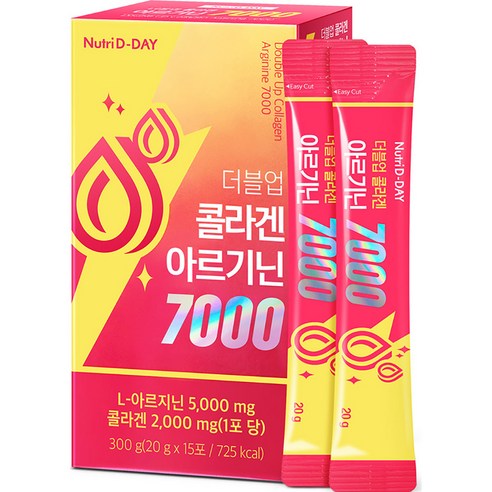 뉴트리디데이 더블업 콜라겐 초고함량 아르기닌 7000 15p, 300g, 1개