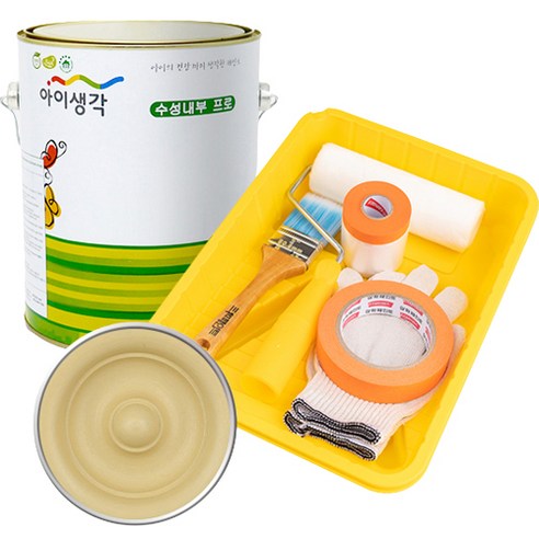 삼화페인트 아이생각 친환경 수성내부 프로 4L 도구세트, 카푸치노, 4000ml, 1개