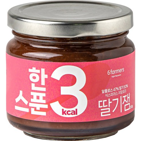식스파머스 저칼로리 무설탕 한 스푼 딸기잼, 200g, 1개