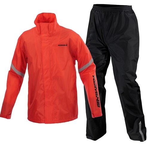 코미네 STD RAINWEAR 상하의 세트 RK-5433, 2XL, RED