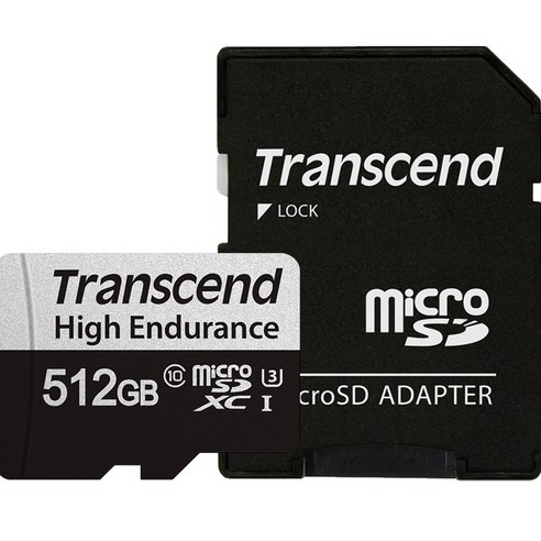 트랜센드 350V High Endurance 마이크로SD 메모리카드, 512GB