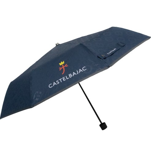 까스텔바작 원형 로고플레이 3단 골프 수동 우산, 네이비