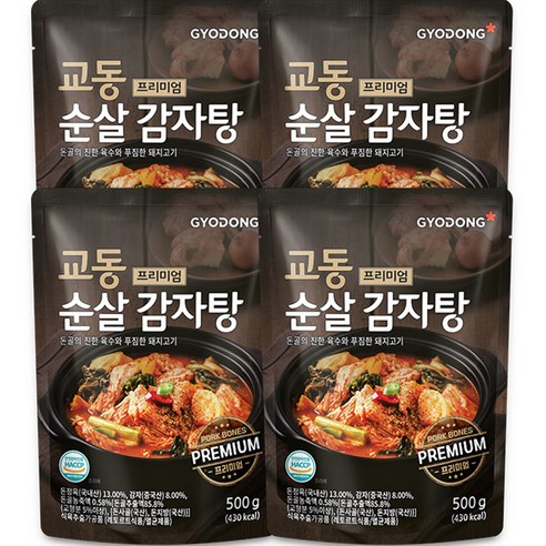 즉석조리식품 교동식품 교동 프리미엄 순살 감자탕  500g, 4개