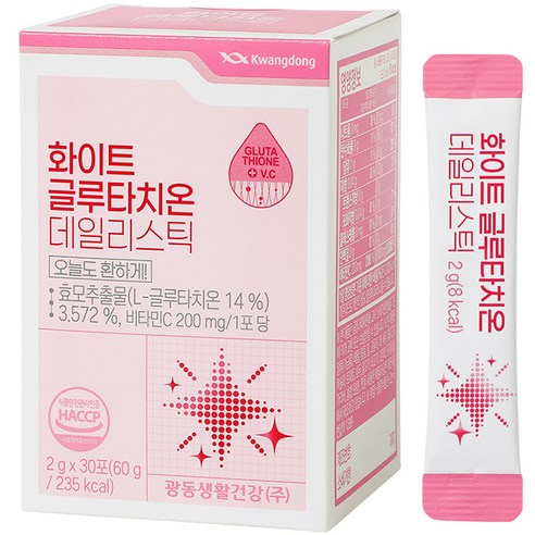 광동 화이트 글루타치온 데일리스틱 30p, 60g, 1개