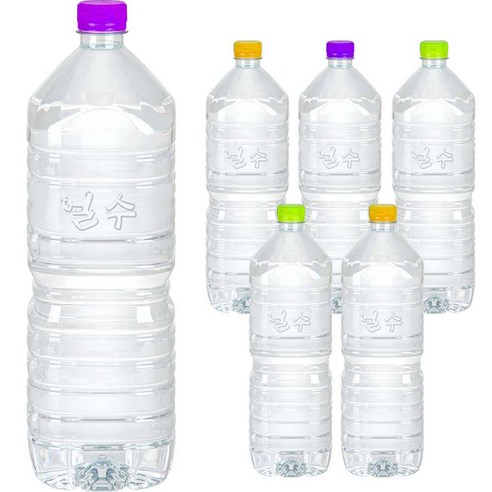 얼수 무라벨 생수, 2L, 6개