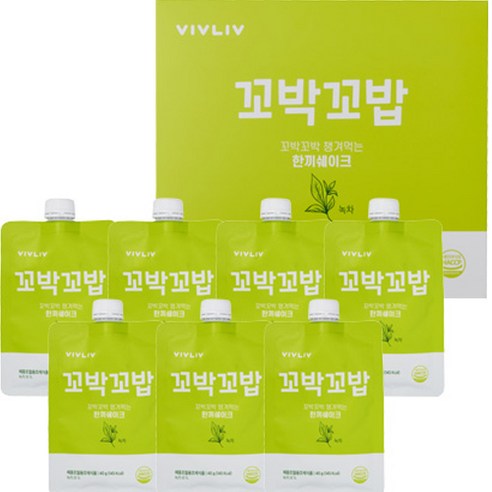 비브리브 꼬박꼬밥 식사대용 녹차 맛 한끼 쉐이크, 40g, 7개
다이어트/이너뷰티 비브리브 꼬박꼬밥 식사대용 녹차 맛 한끼 쉐이크, 40g, 7개
다이어트/이너뷰티