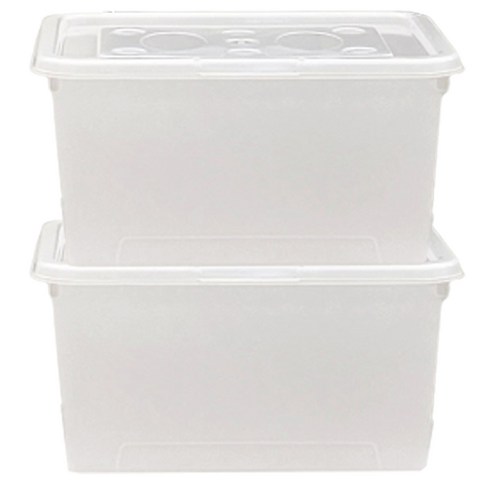 보노하우스 플라스틱 리빙 박스 24L, 반투명, 2개