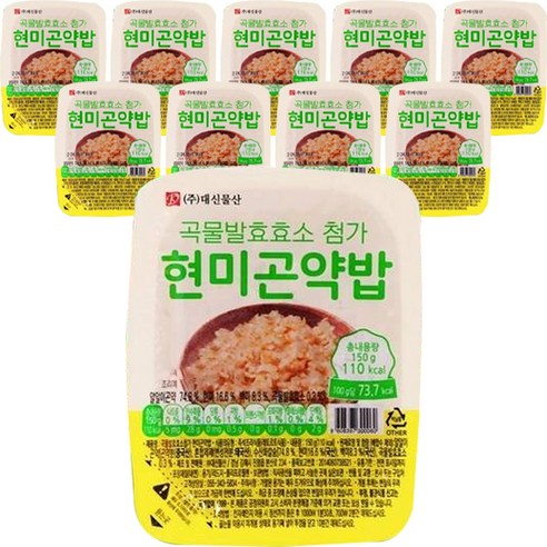 대신곤약 곡물발효효소첨가 곤약밥 110kcal 밥대신 저칼로리 즉석밥 하루한끼 3주분, 150g, 21개