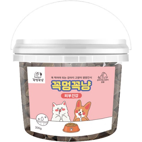 꼭멍꼭냥 반려동물 영양간식 피부건강, 오리, 200g, 1개