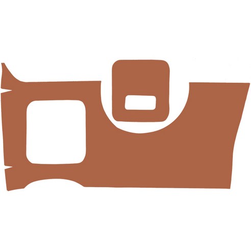 메이튼 스크래치 순정 컬러 가죽 핸들하단 커버 2종 세트 SC, 스포티지 NQ5, 브라운(C570-26)