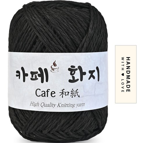 니뜨 카페화지 뜨개실 40g + 코튼라벨 세트, 1014 블랙, 1세트
