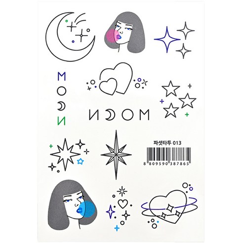 파셋 타투스티커 16종 세트, 파셋타투 013, 1세트
