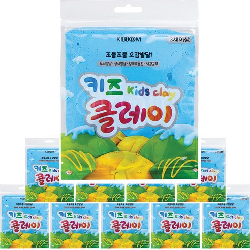 키즈 칼라클레이 10p, 하늘, 50g, 10개